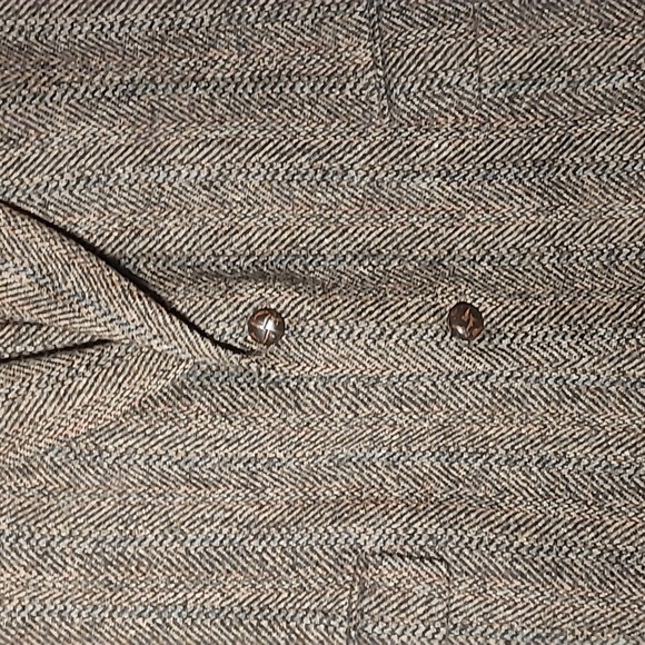 HARRIS TWEED HERRINGBONE SPORT COAT BLAZER - Picture 3 of 10